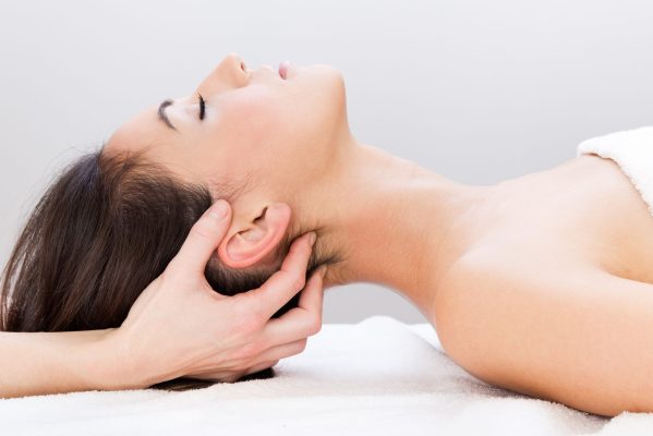 Pretty Woman enjoying  massage at beauty spa